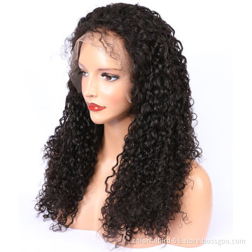 Wholesale cheap virgin human 13*4 HD lace front curly wig indian raw cuticle aligned hair hair extension Indian hair